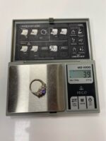 9ct white gold diamond and tanzanite ring - Image 6