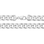 Sterling Silver Curb Chain Necklace – Multiple Sizes Available (8mm, 22mm, 24mm) - Sakakini Jewellers Horsham