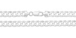 Silver Flat Curb Chain – Various Sizes 8mm, 20mm, 22mm, 24mm | Durable Silver Necklace Chain - Sakakini Jewellers Horsham
