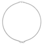 Silver Rhodium Plated Cz Infinity Mesh Necklet - Sakakini Jewellers Horsham