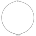 Silver Rhodium Plated Cz Infinity Mesh Necklet - Sakakini Jewellers Horsham