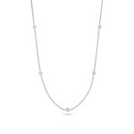 Classic Diamond Necklace in 9ct White Gold - Sakakini Jewellers Horsham