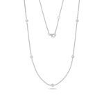 Classic Diamond Necklace in 9ct White Gold - Sakakini Jewellers Horsham