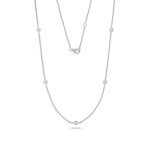 Classic Diamond Necklace in 9ct White Gold - Sakakini Jewellers Horsham