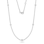 Classic Diamond Necklace in 9ct White Gold - Sakakini Jewellers Horsham