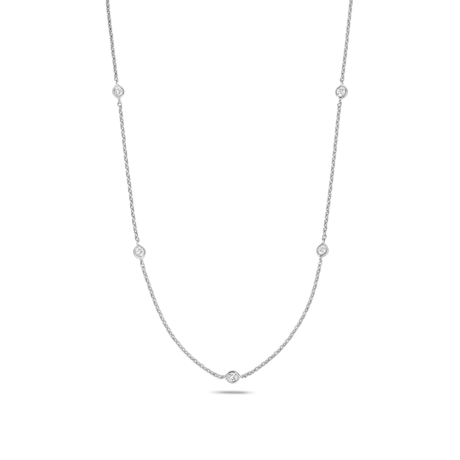 ndq103w_ah.jpg Diamond Rubover Necklace in 18ct White Gold - Sakakini Jewellers Horsham