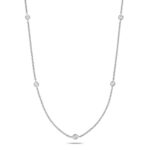 Diamond Rubover Necklace in 18ct White Gold - Sakakini Jewellers Horsham