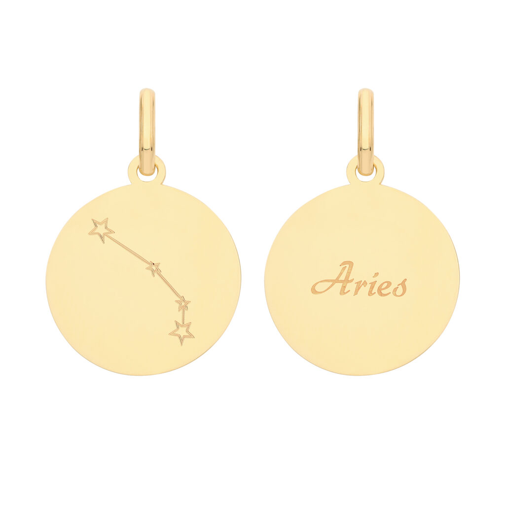 9ct Gold Zodiac Constellation Aries Pendant - Sakakini Jewellers Horsham