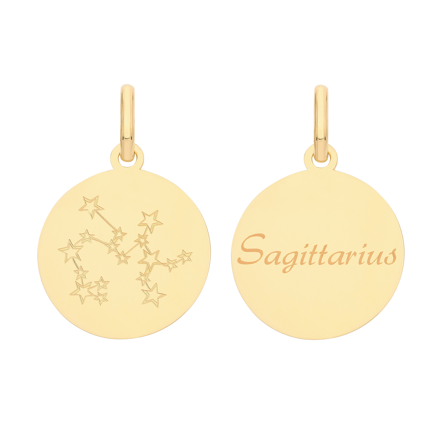 9ct Gold Zodiac Constellation Sagittarius Pendant - Sakakini Jewellers Horsham