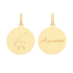 9ct Gold Zodiac Constellation Aquarius Pendant - Sakakini Jewellers Horsham