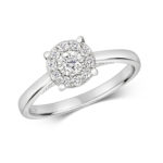 Diamond Brilliant Set Engagement Ring in 9ct White Gold - Sakakini Jewellers Horsham