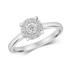 Diamond Brilliant Set Engagement Ring in 9ct White Gold - Sakakini Jewellers Horsham
