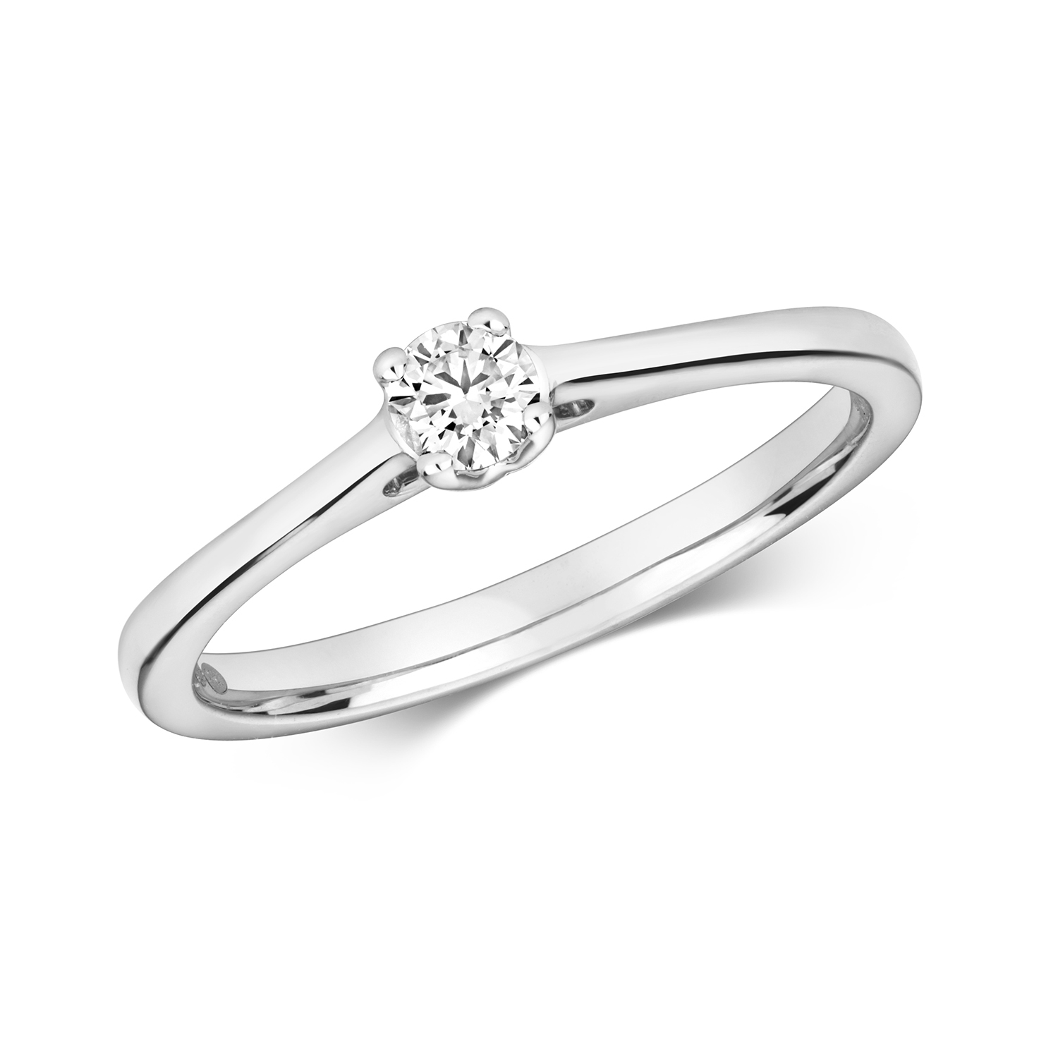 rd617w_ah.jpg Diamond Claw Set Solitare Engagement Ring in 9ct White Gold - Sakakini Jewellers Horsham