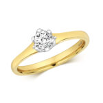 Diamond 6 Claw Set Solitare Engagement Ring in 18ct Gold - Sakakini Jewellers Horsham