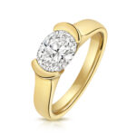 Certified Lab Grown Oval Diamond Ring in 9ct Gold | Elegant & Sustainable Engagement or Occasion Jewellery - Sakakini Jew