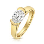 Certified Lab Grown Oval Diamond Ring in 9ct Gold | Elegant & Sustainable Engagement or Occasion Jewellery - Sakakini Jew