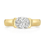 Certified Lab Grown Oval Diamond Ring in 9ct Gold | Elegant & Sustainable Engagement or Occasion Jewellery - Sakakini Jew