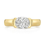 Certified Lab Grown Oval Diamond Ring in 9ct Gold | Elegant & Sustainable Engagement or Occasion Jewellery - Sakakini Jew