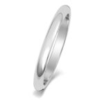 Platinum 2mm D Shape Medium Wedding Ring - Sakakini Jewellers Horsham