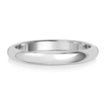 Platinum 2,5mm D Shape Light Wedding Ring - Sakakini Jewellers Horsham