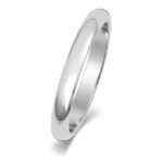 Platinum 2,5mm D Shape Light Wedding Ring - Sakakini Jewellers Horsham
