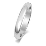 Platinum 3mm D Shape Medium Wedding Ring - Sakakini Jewellers Horsham