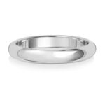 Platinum 3mm D Shape Medium Wedding Ring - Sakakini Jewellers Horsham