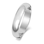 Platinum 4mm D Shape Medium Wedding Ring - Sakakini Jewellers Horsham