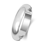 Platinum 4mm D Shape Medium Wedding Ring - Sakakini Jewellers Horsham