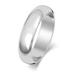 Platinum 5mm D Shape Heavy Wedding Ring - Sakakini Jewellers Horsham