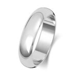 Platinum 5mm D Shape Heavy Wedding Ring - Sakakini Jewellers Horsham