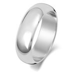 Platinum 6mm D Shape Medium Wedding Ring - Sakakini Jewellers Horsham