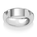 Platinum 6mm D Shape Medium Wedding Ring - Sakakini Jewellers Horsham
